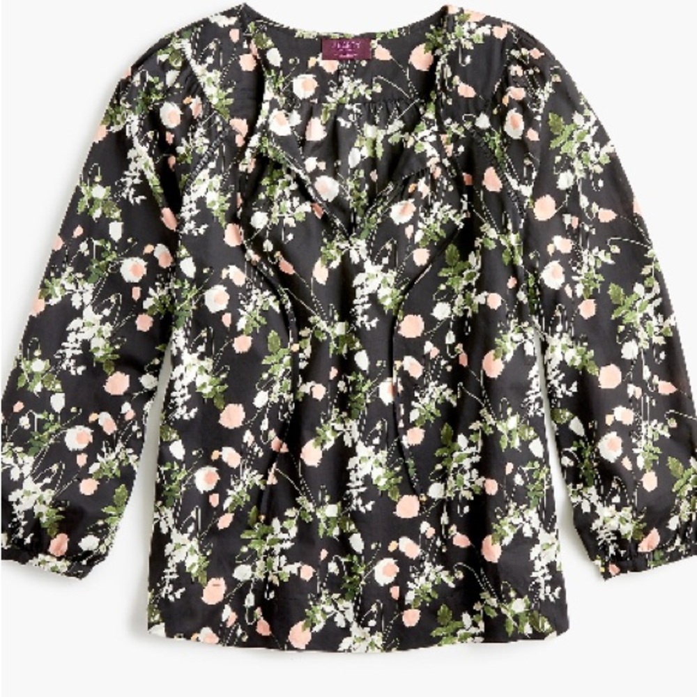 J.Crew Liberty Fabric Top, Size M